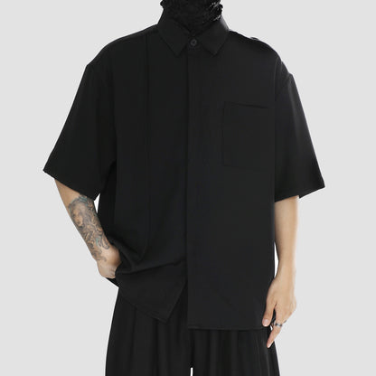 Plain Design Oversize Short Sleeve Shirt WN20148