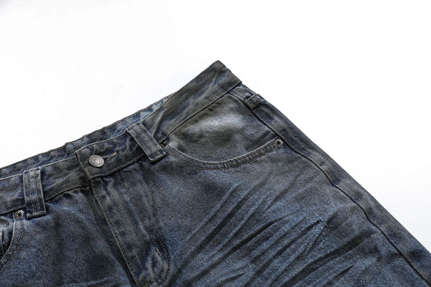 Washed Flare Denim Jeans WN12718