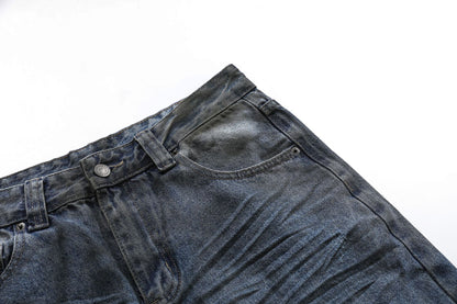 Washed Flare Denim Jeans WN12718