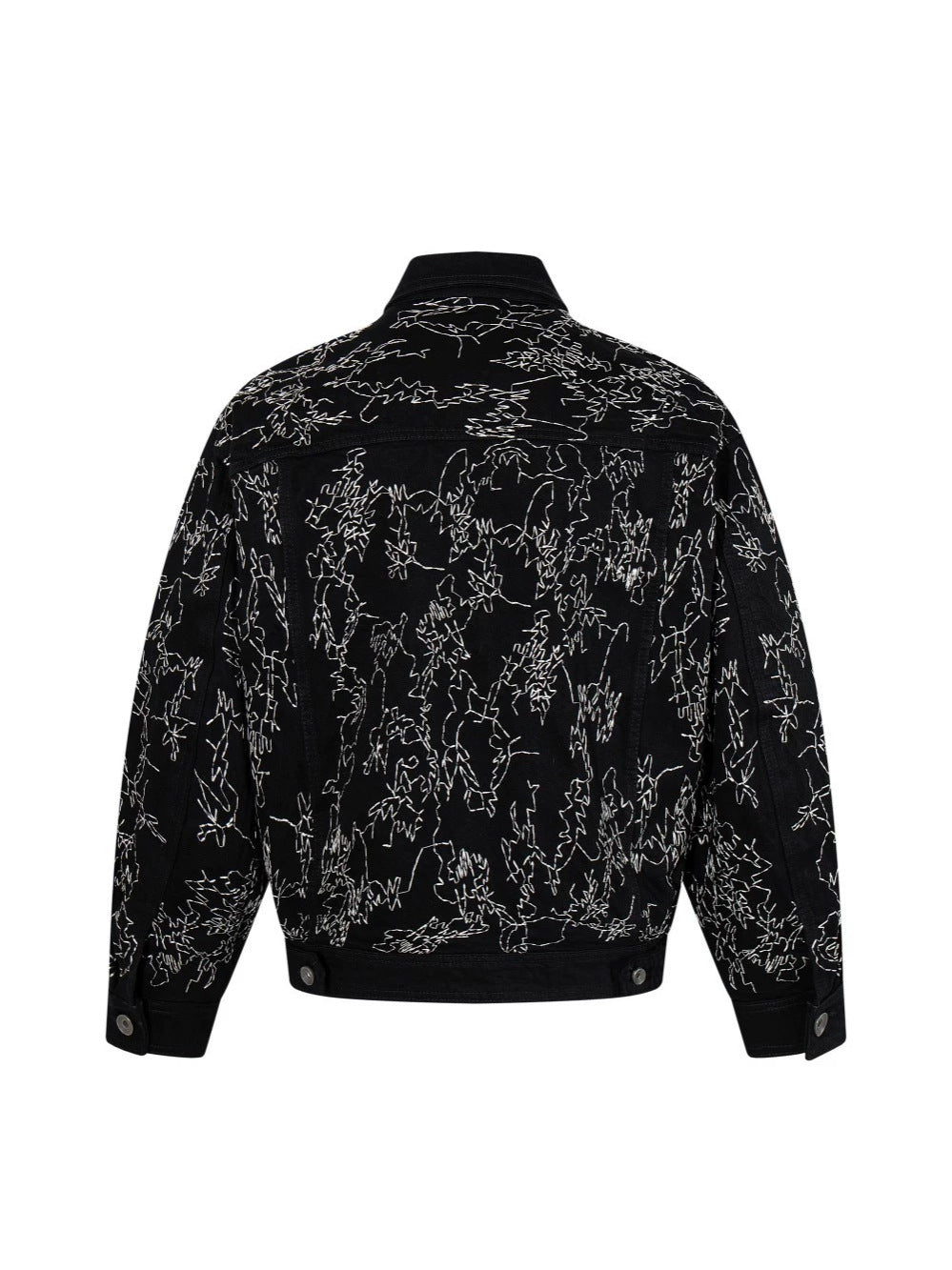 Allover Line Embroidery Denim Jacket WN28087