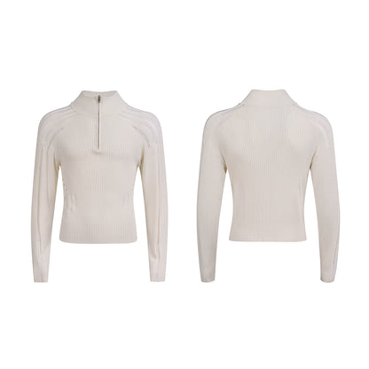 See-Through High-Neck Knit Sweater WN20386