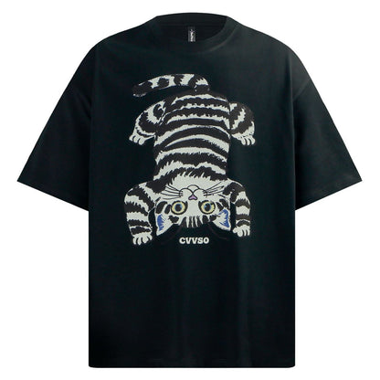 Cat Graphic Short Sleeve T-Shirt WN26243