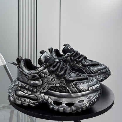 Embroidery Rope Lace Chunky Sole Sneakers WN24667