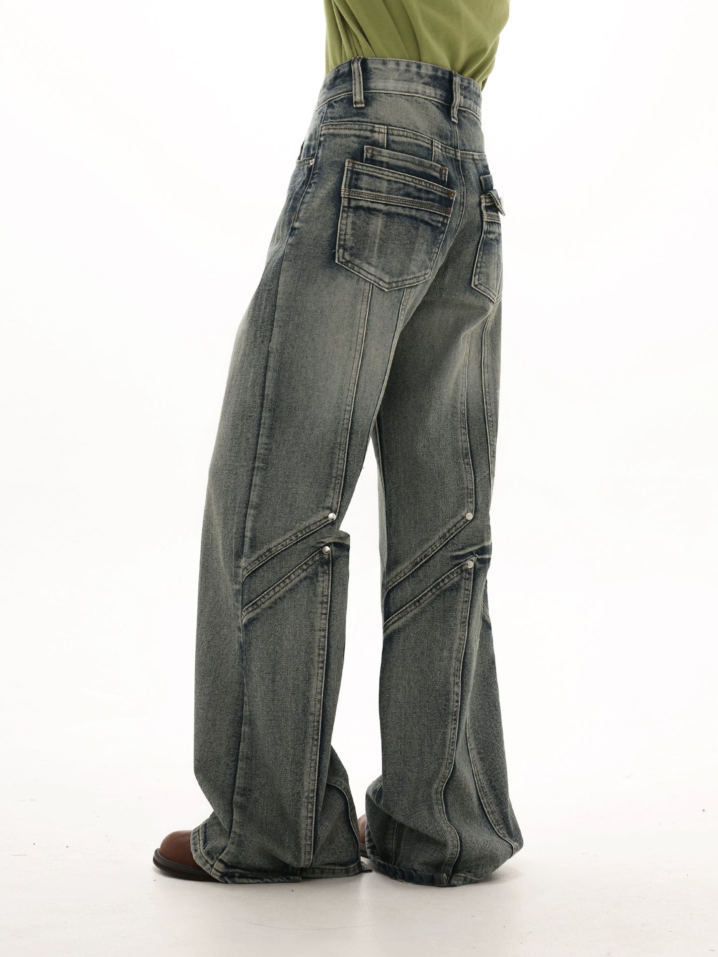 Wash Micro Flare Denim Jeans WN5649