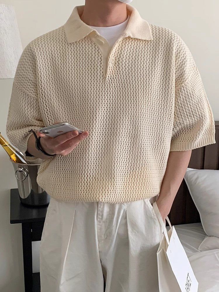 Short Sleeve Knit Polo Shirt WN6789