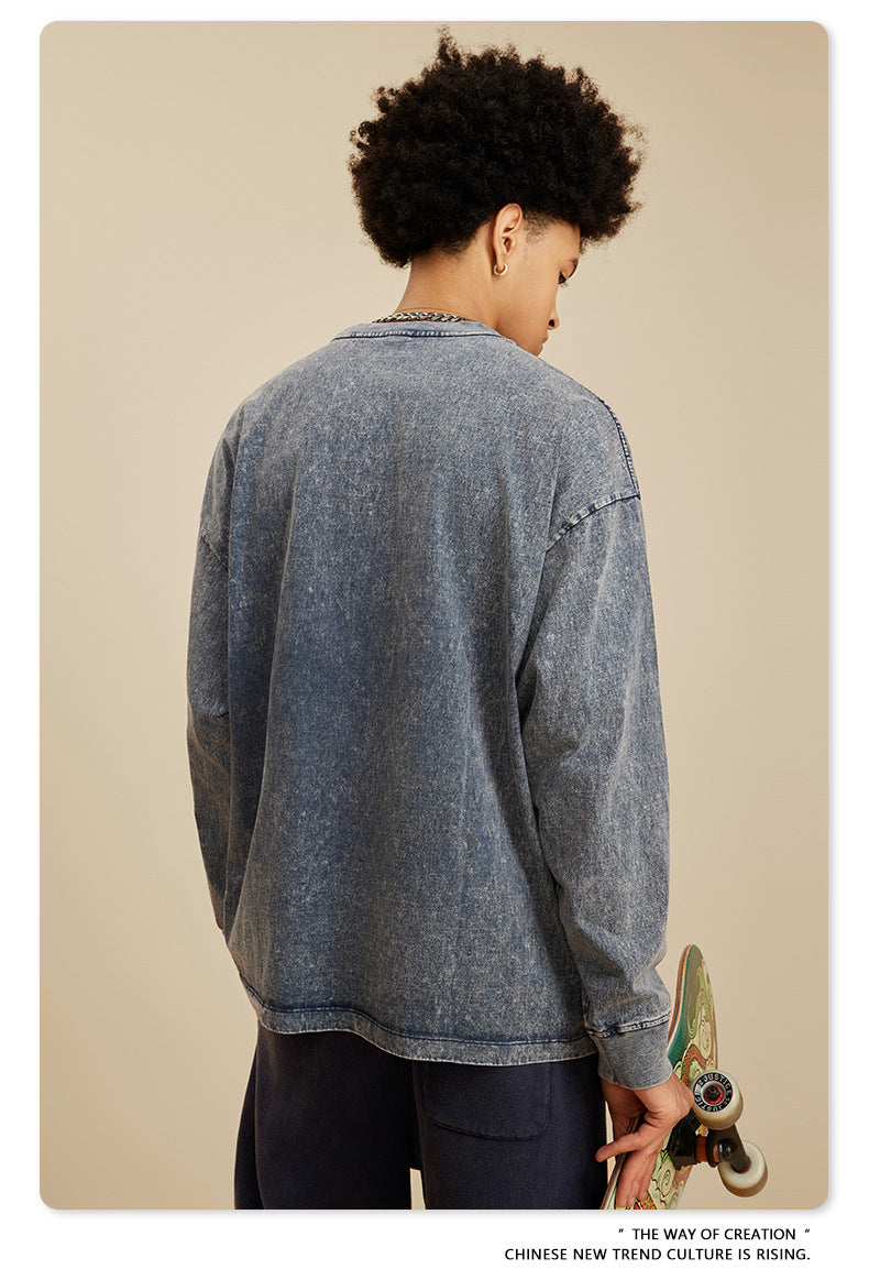 Oversize Washed Long-sleeve t-shirt WN6053