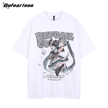 Illustration Graphic Print Short Sleeve T-Shirt WN26215