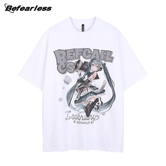 Illustration Graphic Print Short Sleeve T-Shirt WN26215