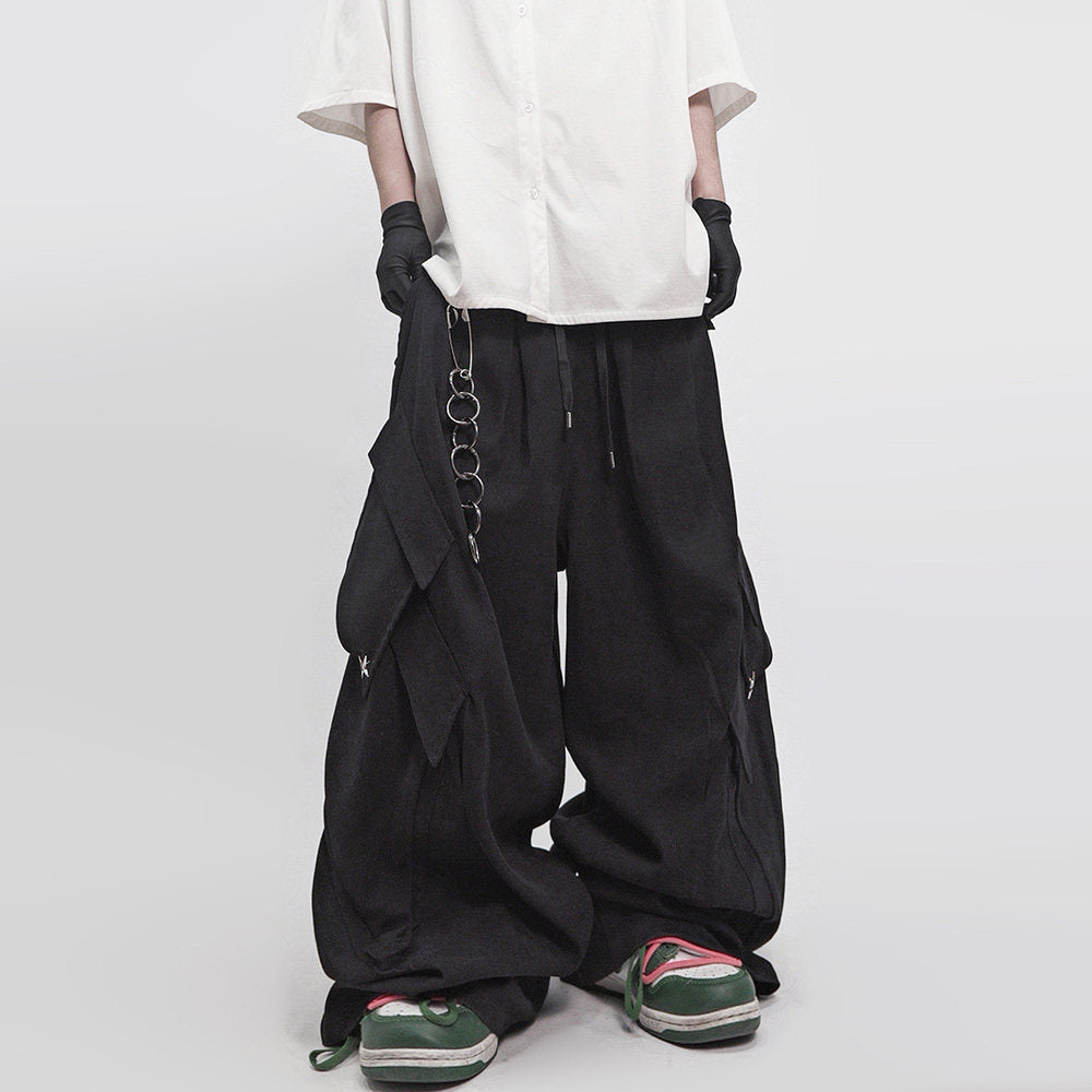 Multi Pocket Wide Leg Cargo Pants WN23975