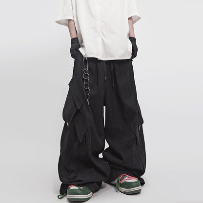 Multi Pocket Wide Leg Cargo Pants WN23975
