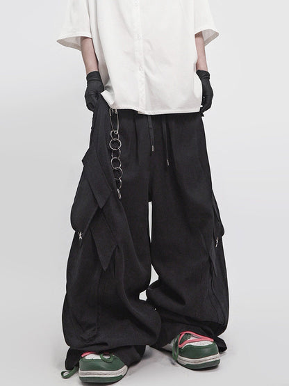 Multi Pocket Wide Leg Cargo Pants WN23975