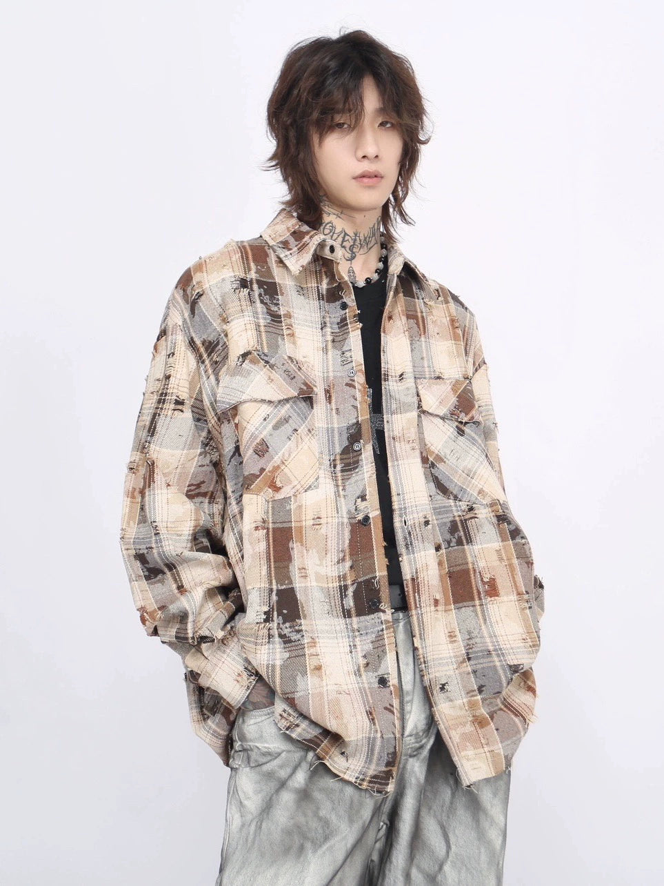 Checkered Long Sleeve Shirt WN8412