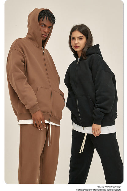 Oversize Heavyweight Zipper Hoodie & Heavyweight Sweatpants Setup WN6640