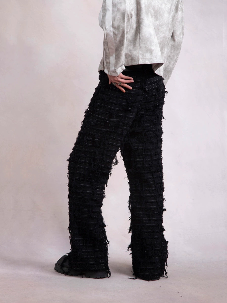 Damage Micro Flare Trousers WN9268