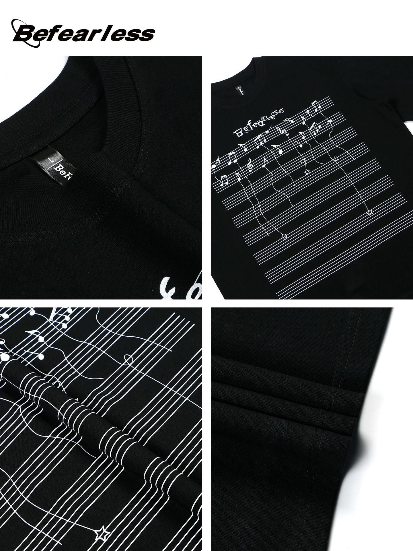 Music Note Graphic Short Sleeve T-Shirt WN26240