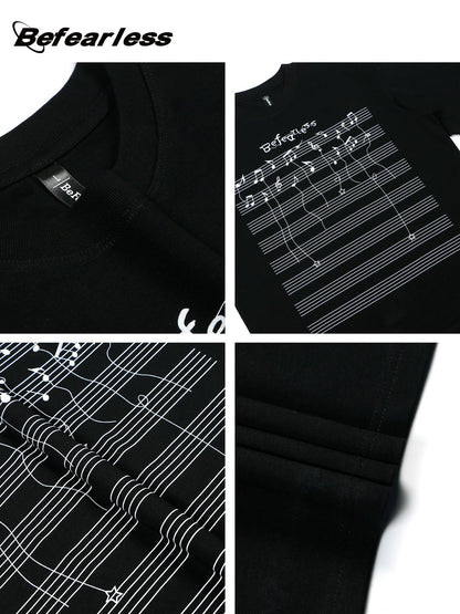 Music Note Graphic Short Sleeve T-Shirt WN26240