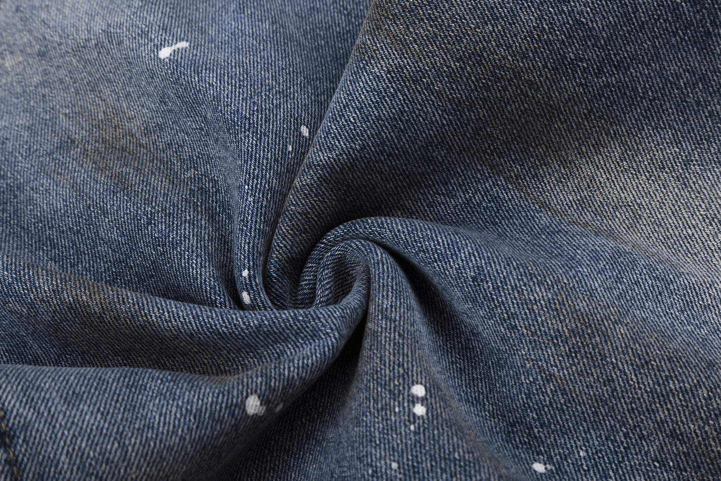 Washed Paint Damage Wide Leg Denim Jeans WN25394
