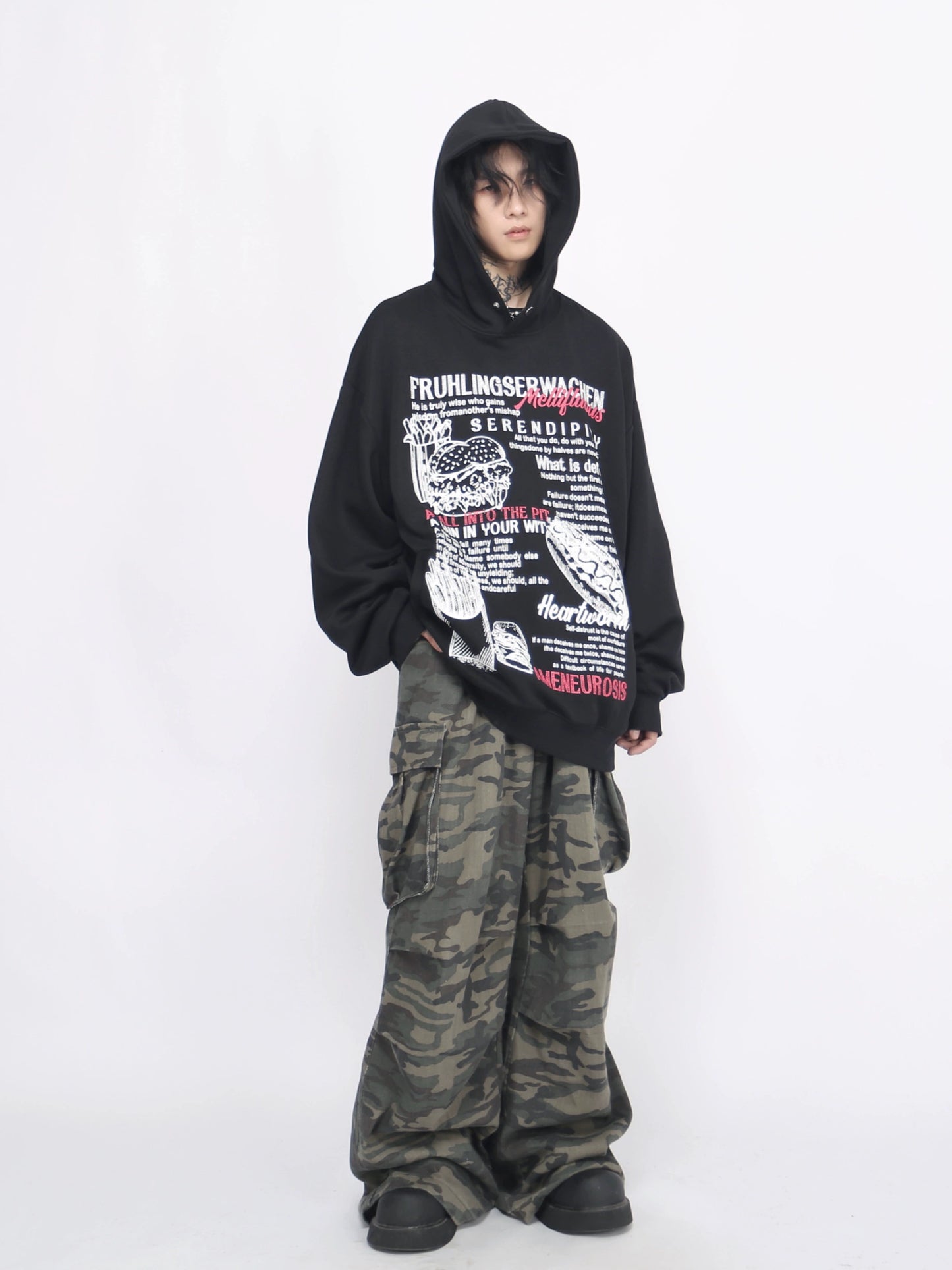 Fun Letter Print Oversize Hoodie WN8383