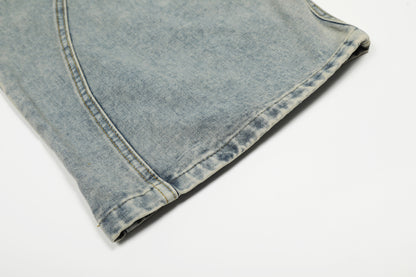 Belt Curved Wide Leg Denim Jeans WN25756