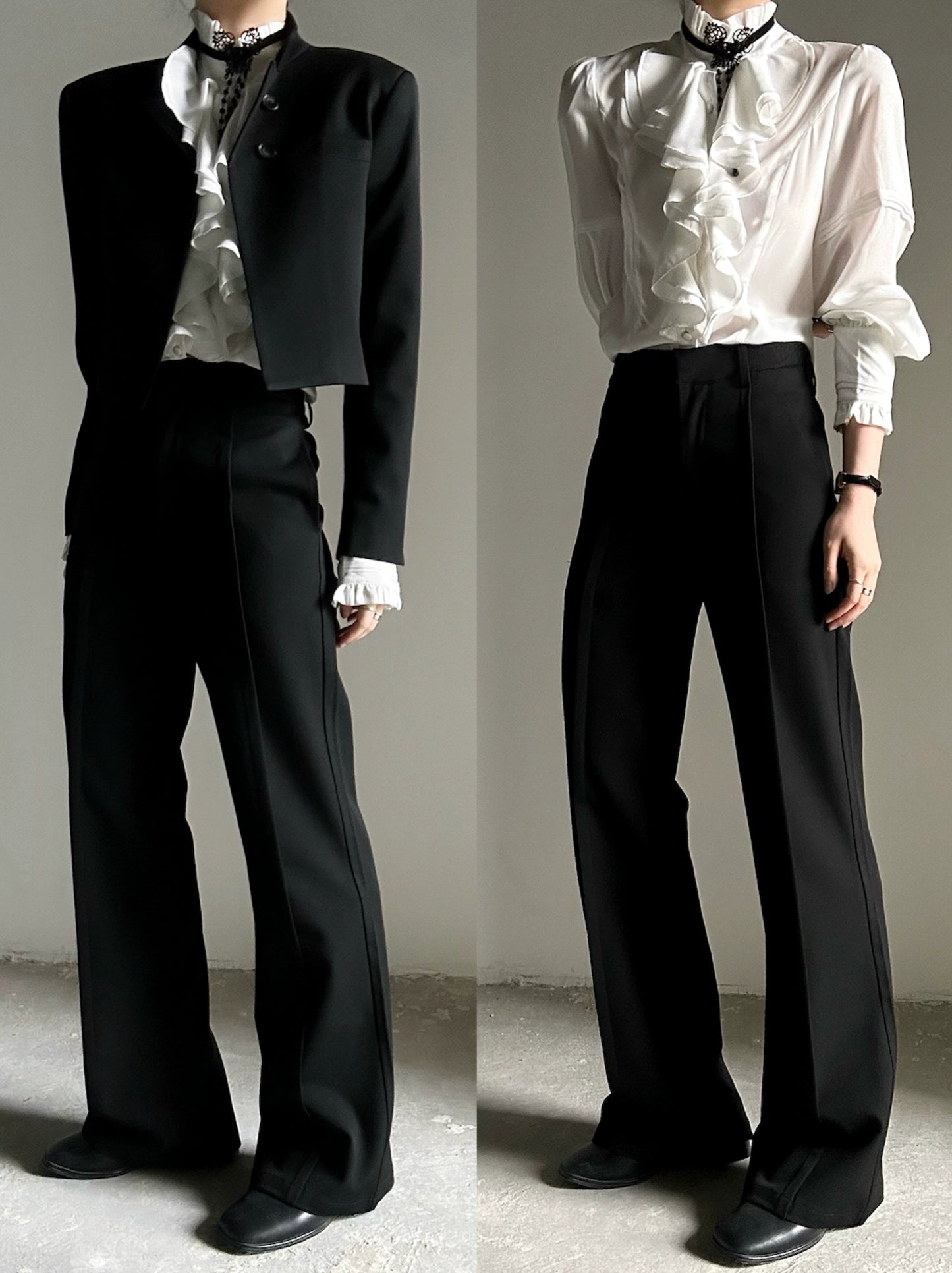 Elastic Waist Flare Trousers WN19614