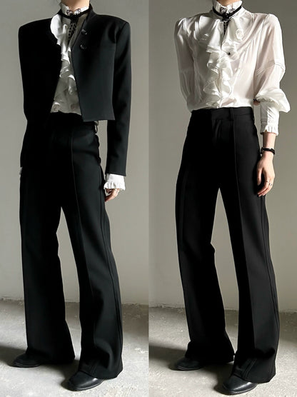 Elastic Waist Flare Trousers WN19614