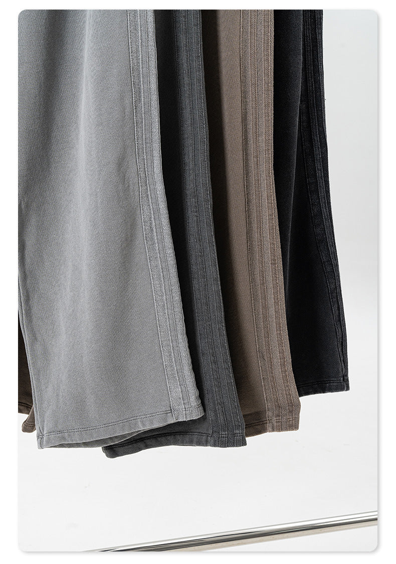 Fake Layered Round Neck Long Sleeve T-Shirt & Sporty Pants Setup WN7844