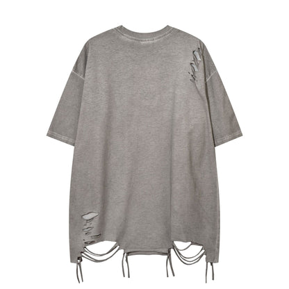 Heavyweight Washed Damage Short Sleeve T-Shirt WN16108