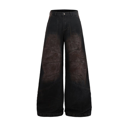 Washed Gradient Wide Leg Denim Jeans WN23603