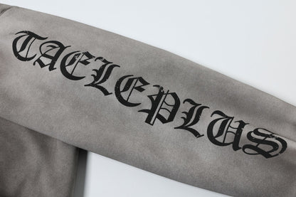 Washed Dirty Dye Zipper Hoodie WN23067