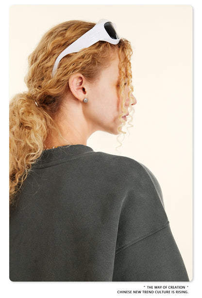 Fleece Lining Oversize Sweatshirt WN9928