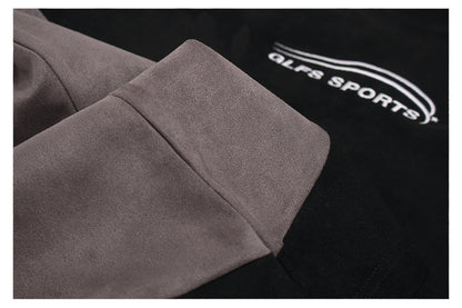 Suede Raglan Embroidery Short Sleeve T-Shir WN26430
