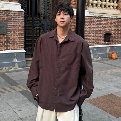 Draped Pocket Long Sleeve Shirt WN25174