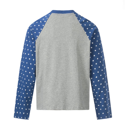 Graphic Letter Polka Dot Print Long Sleeve T-Shirt WN25397