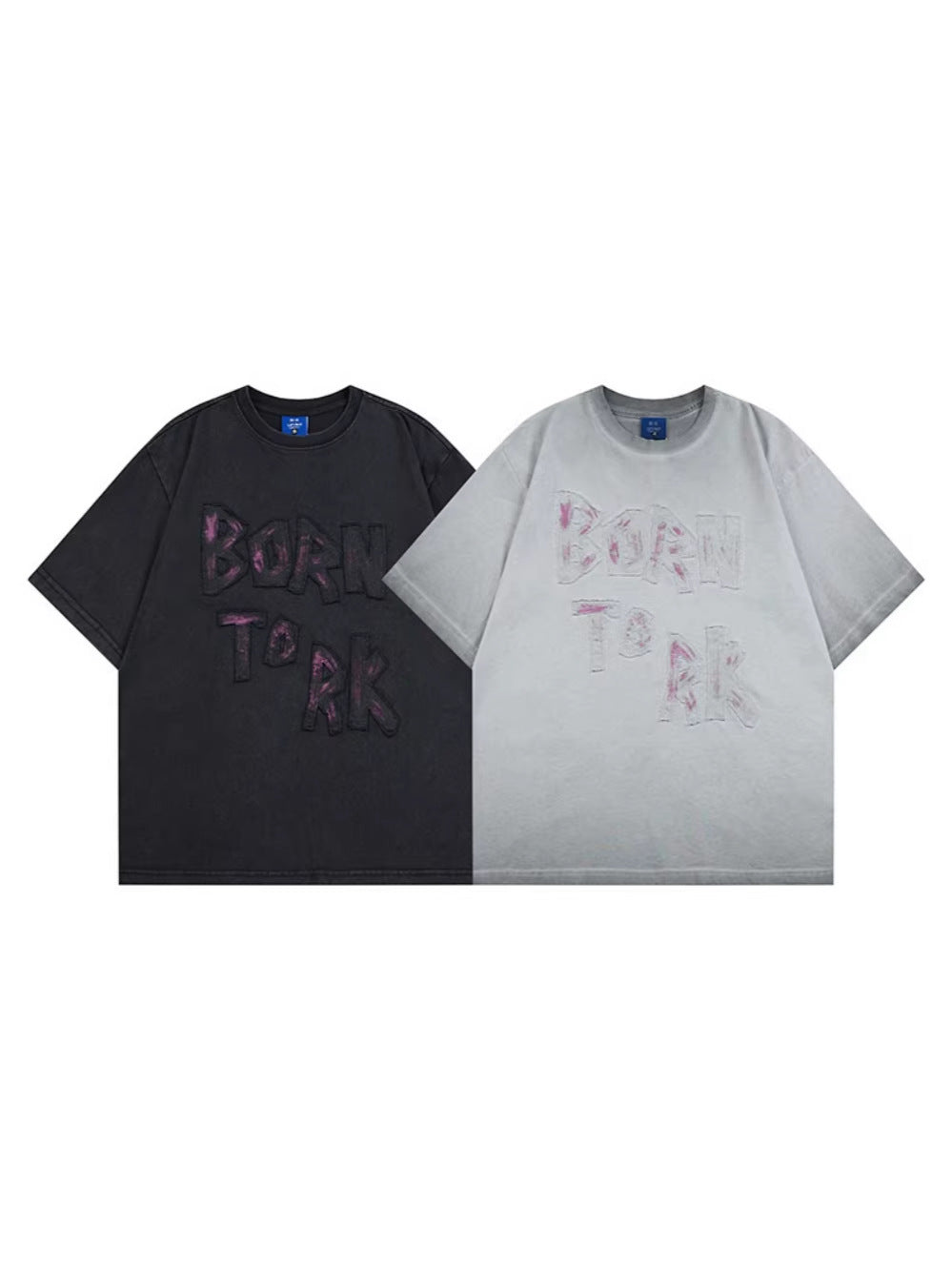 Washed Letter Graphic Short Sleeve T-Shirt WN28039