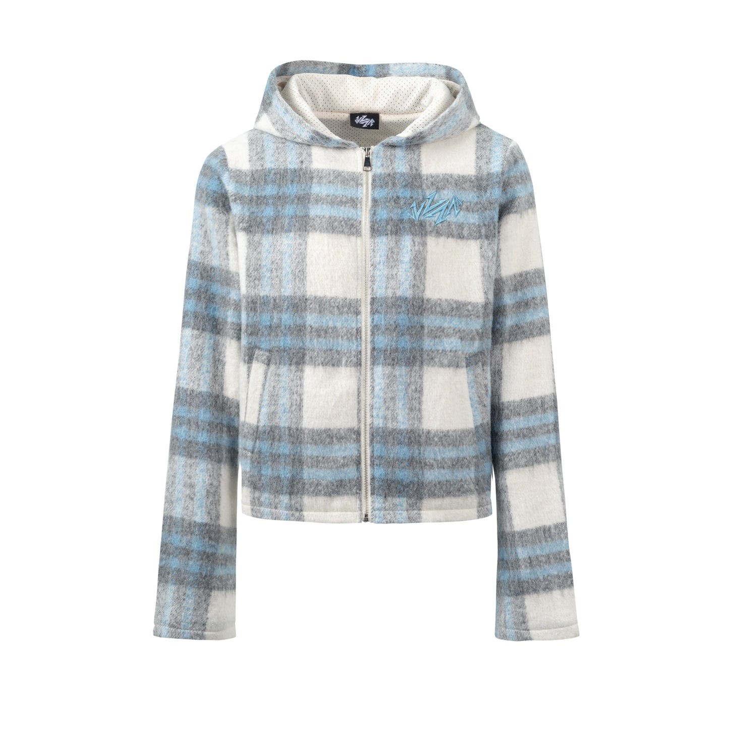 Mohair Jacquard Hooded Knit Jacket & Knit Pants Setup WN20981