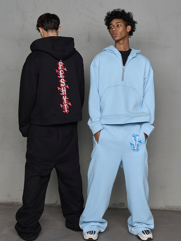 Half Zipper Oversize Hoodie & Sweatpants Setup WN21000