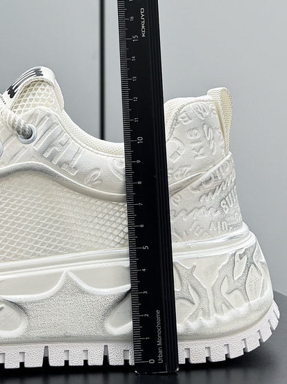 Thick-Soled Lace Mesh Sneakers WN24803