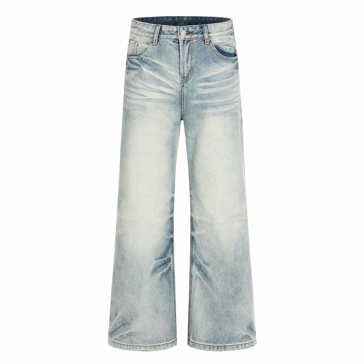 Washed Whiskers Flare Denim Jeans WN25832