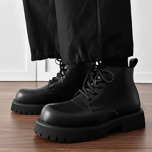 Chunky Lug Sole Platform Lace-Up Boots WN24551