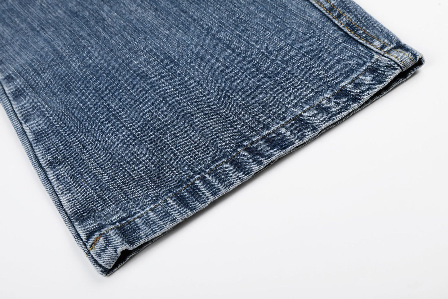 Washed Star Rhinestone Wide Leg Denim Jeans WN25458