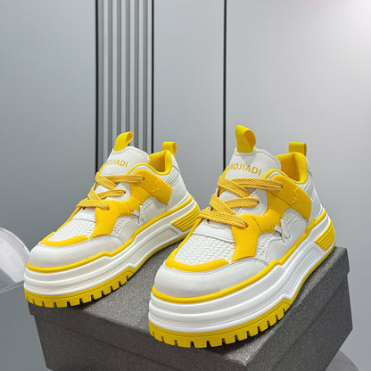 Panel Platform Thick Sole Sneakers WN24713