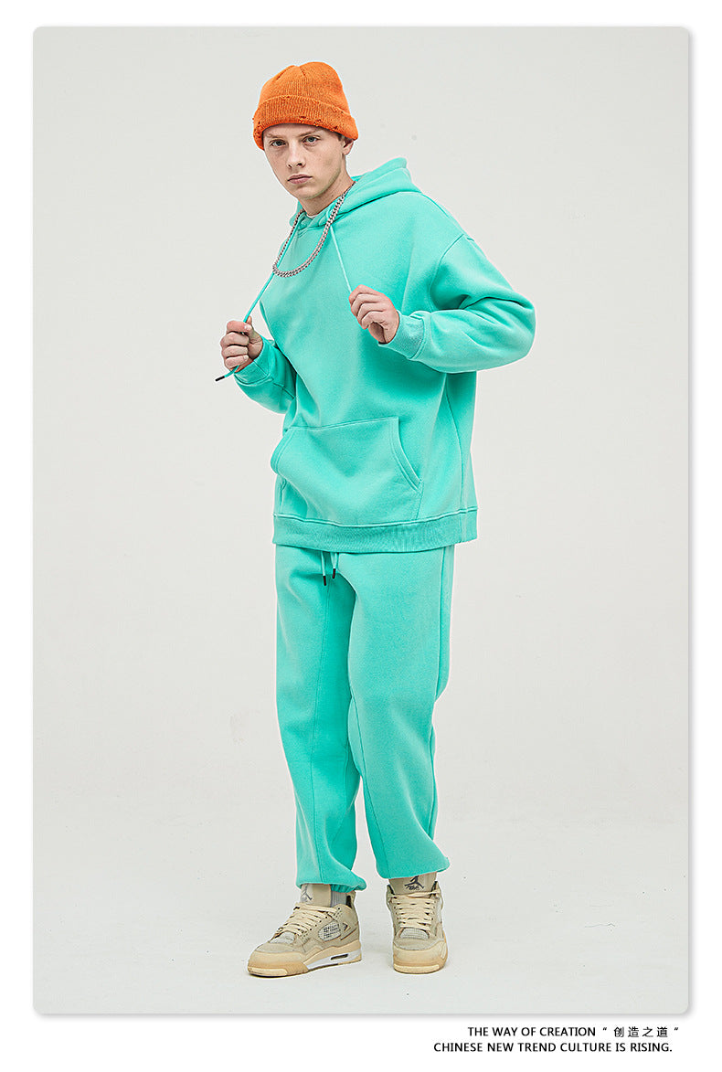 Fleece Lining Oversize Hoodie & Fleece Lining Sweatpants Setup WN9931-K2