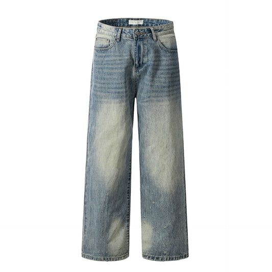 Washed Wide Leg Denim Jeans WN12949