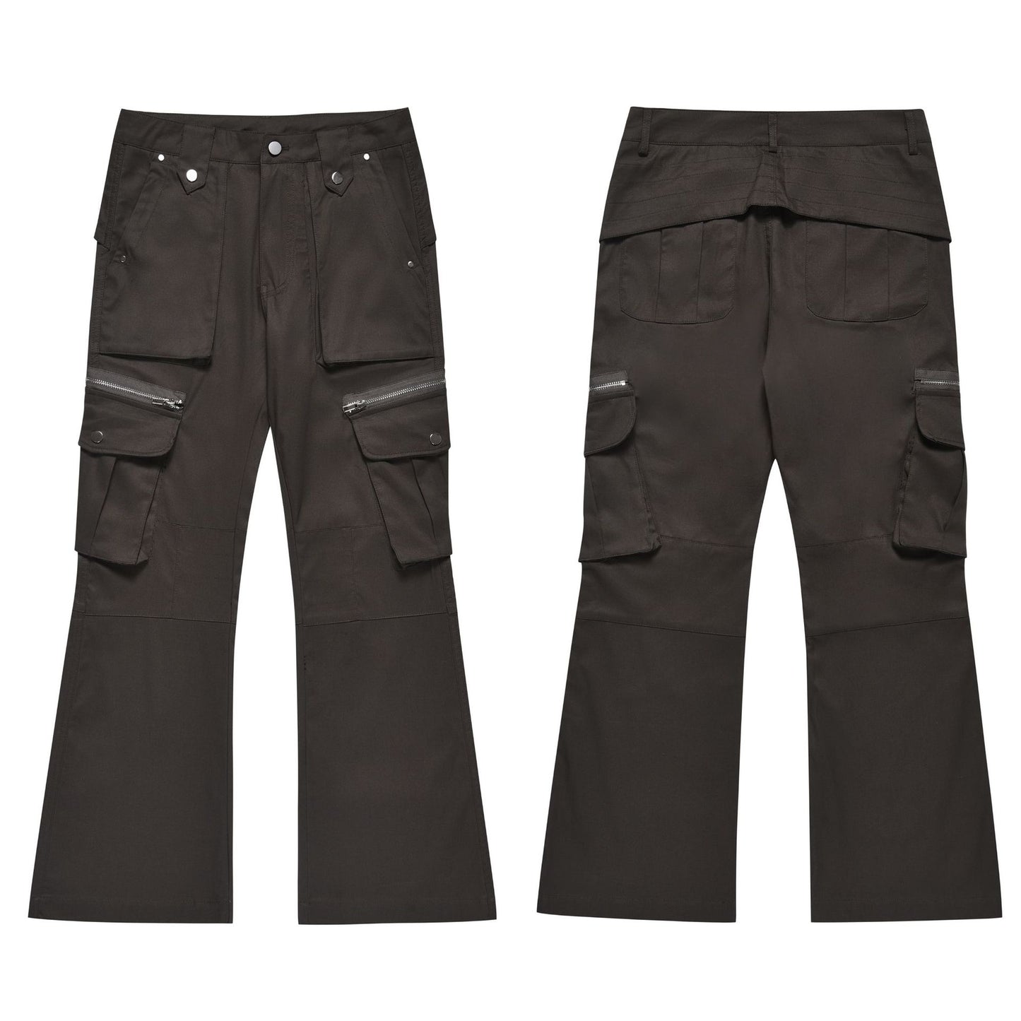 Zip Pocket Wide Leg Cargo Pants WN26021