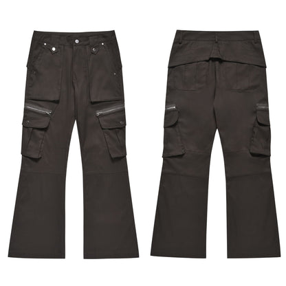 Zip Pocket Wide Leg Cargo Pants WN26021