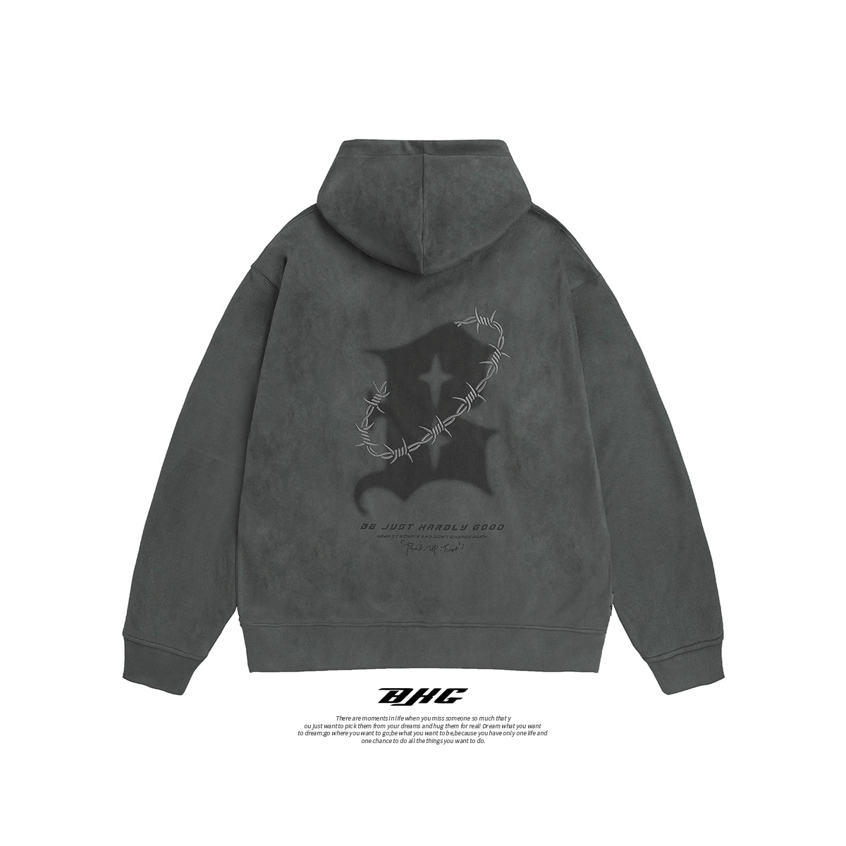 Oversize Suede Hoodie WN9834