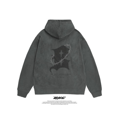 Oversize Suede Hoodie WN9834