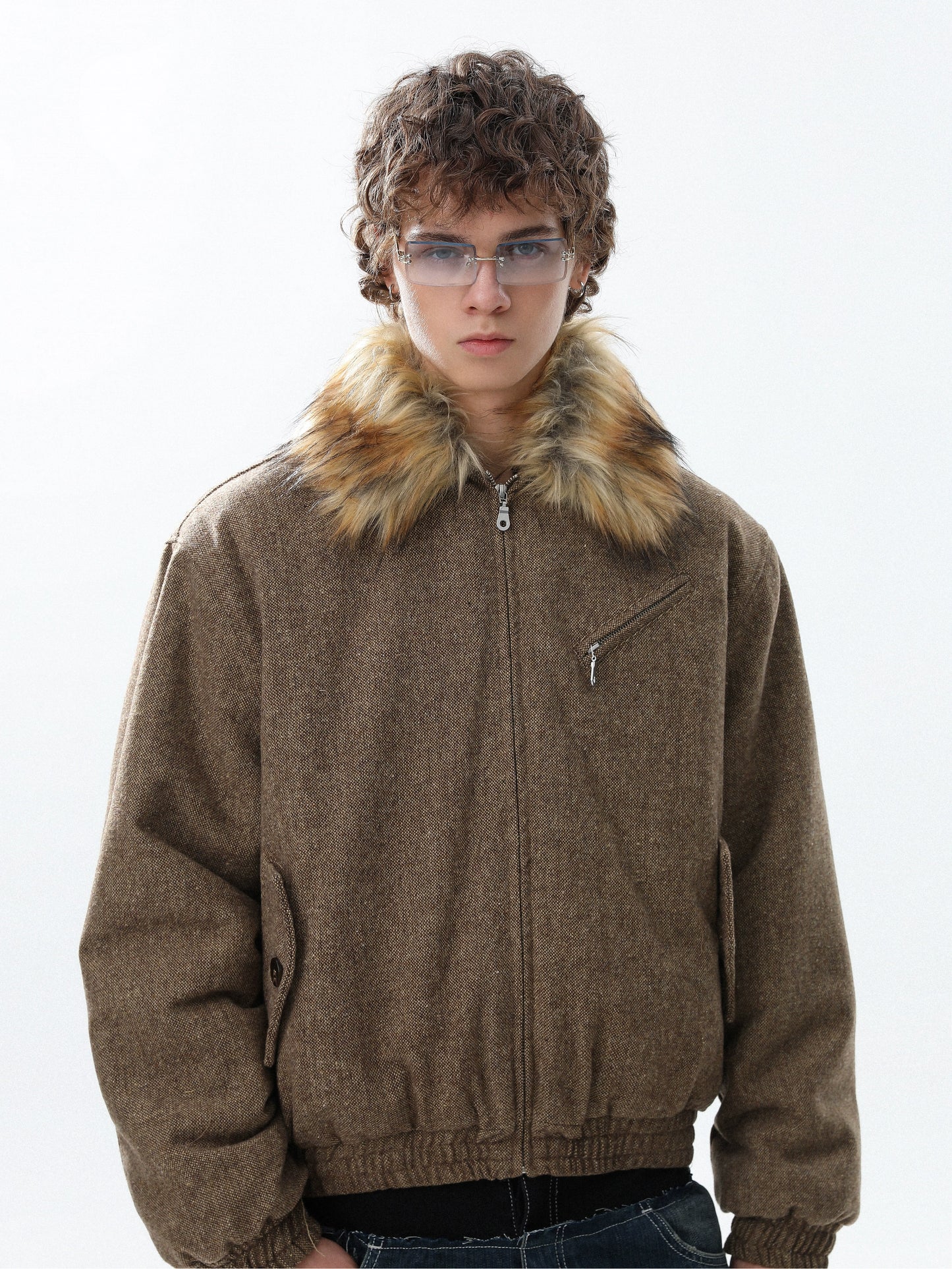 Fake Fur-Collar Thick Jacket WN22093