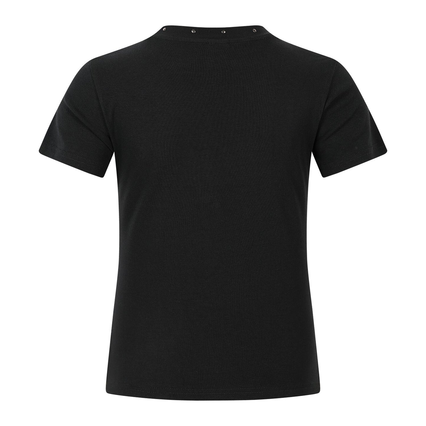 Cross Studs Detail Short Sleeve T-Shirt WN25422