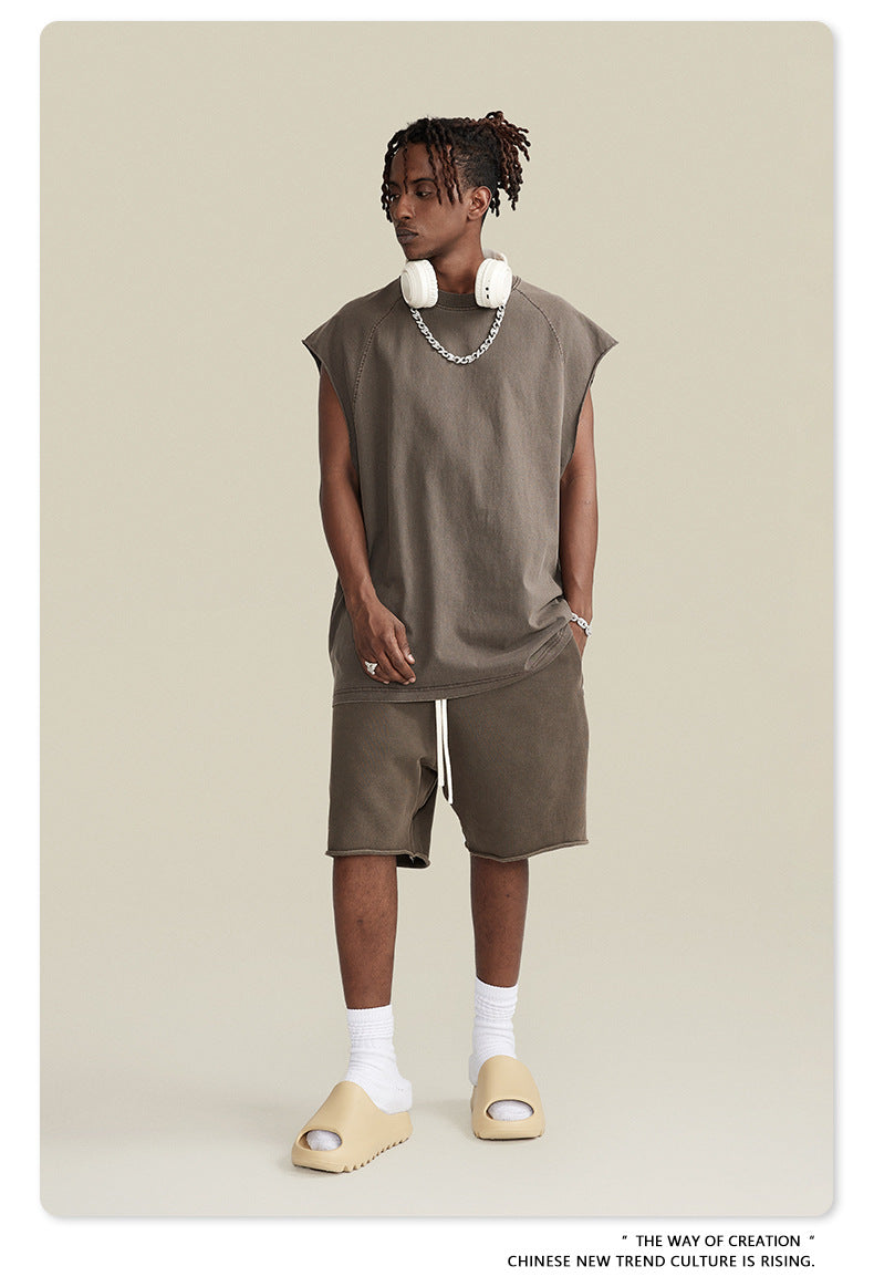 Washed Oversize Tank Top T-shirt WN6447